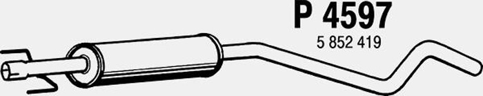 Intermediate muffler