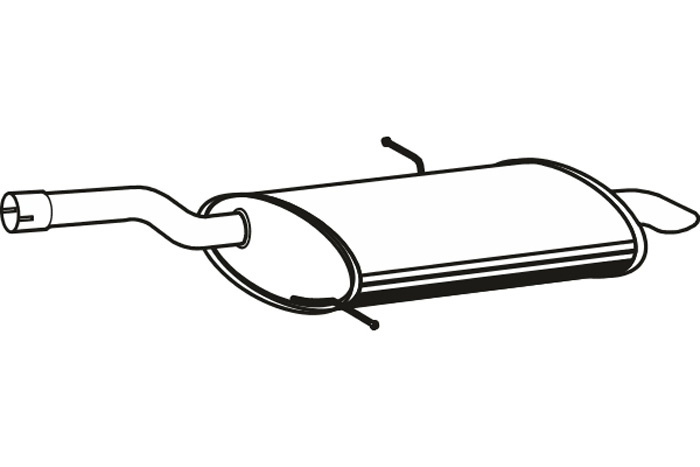 Rear muffler