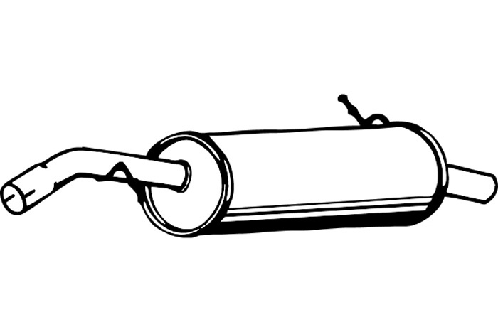 Rear muffler