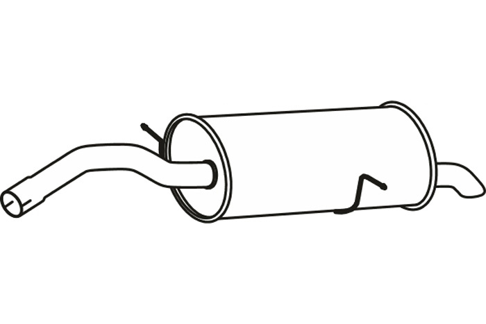 Rear muffler