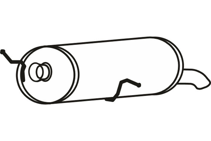 Rear muffler