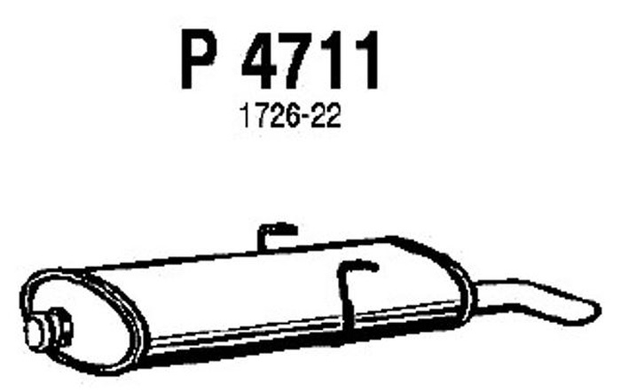 Rear muffler