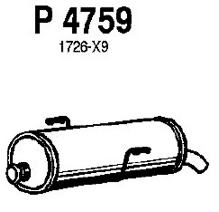Rear muffler