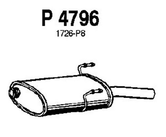 Rear muffler