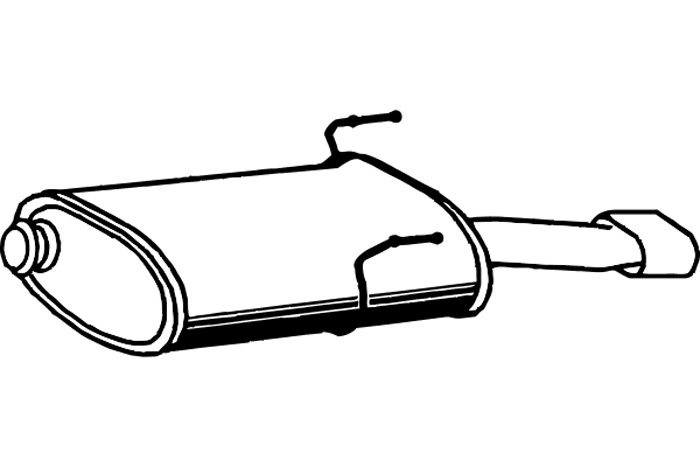Rear muffler