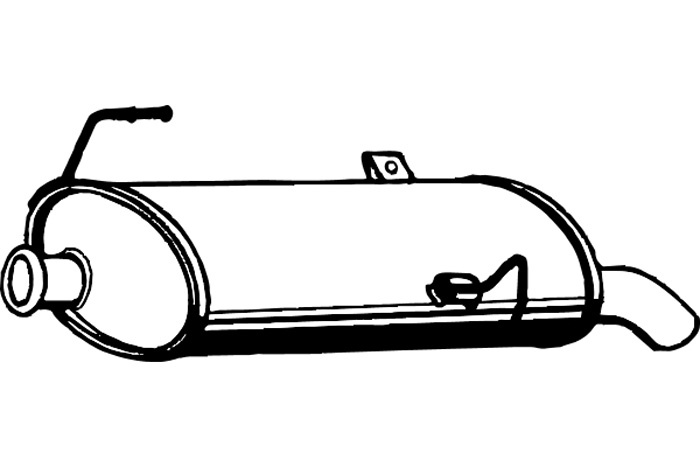 Rear muffler