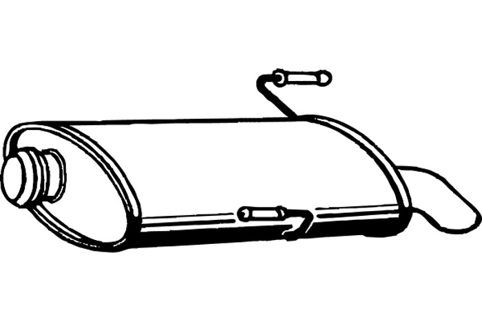 Rear muffler