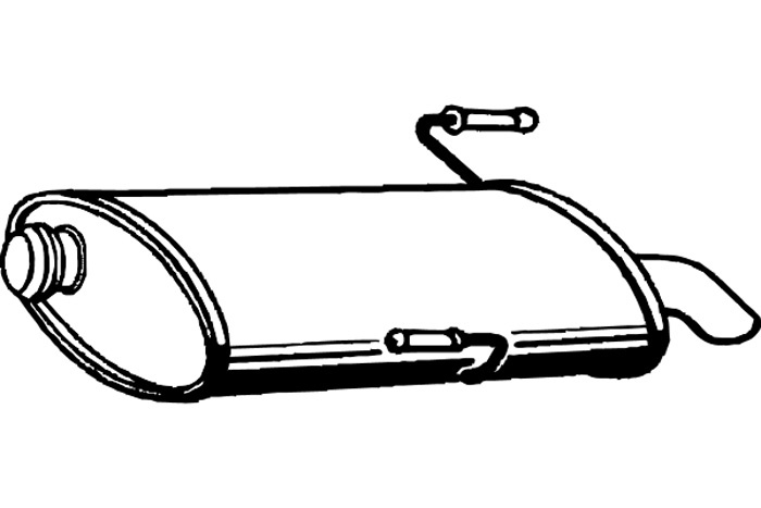Rear muffler
