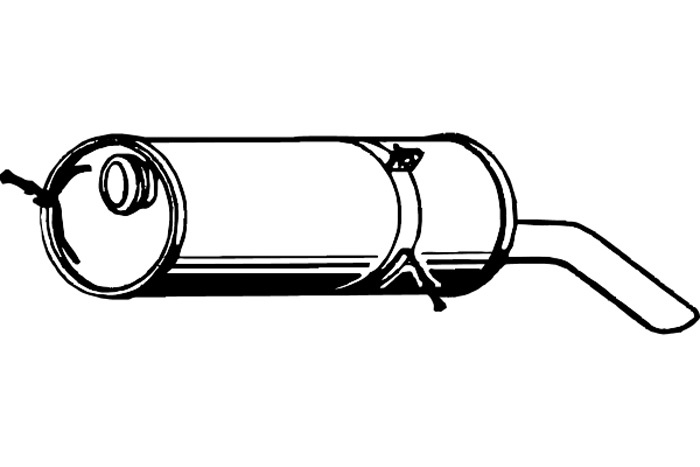 Rear muffler
