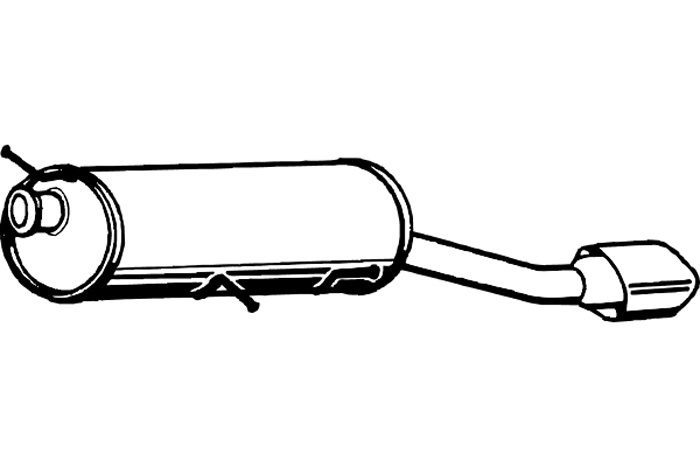 Rear muffler