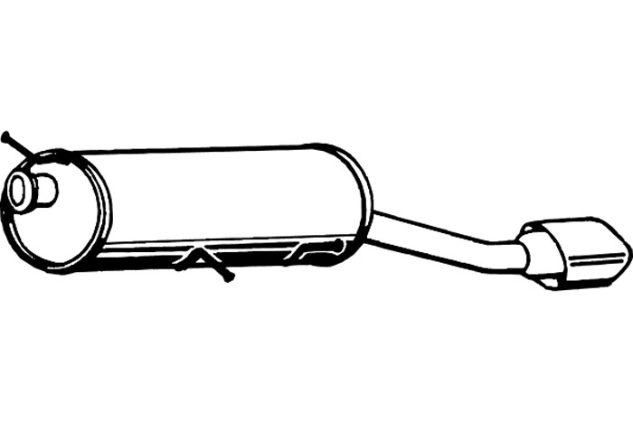 Rear muffler