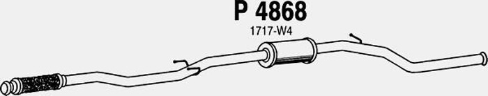 Intermediate muffler