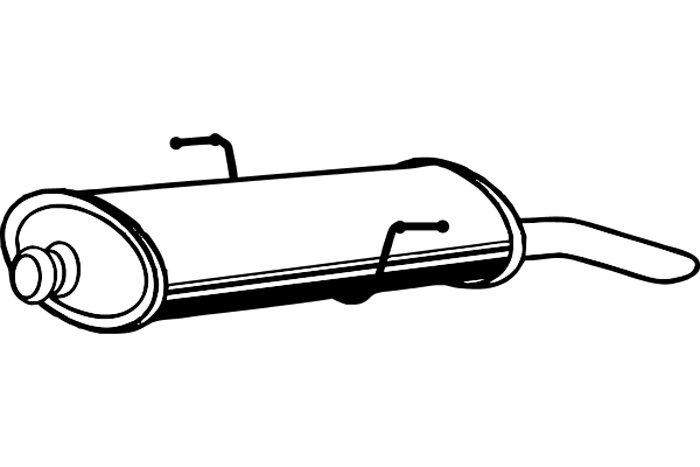 Rear muffler