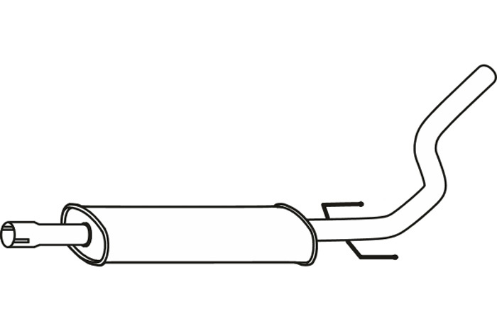 Intermediate muffler