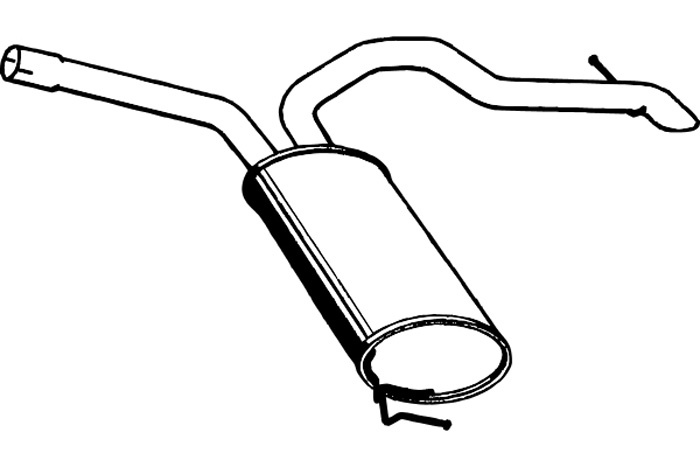Rear muffler