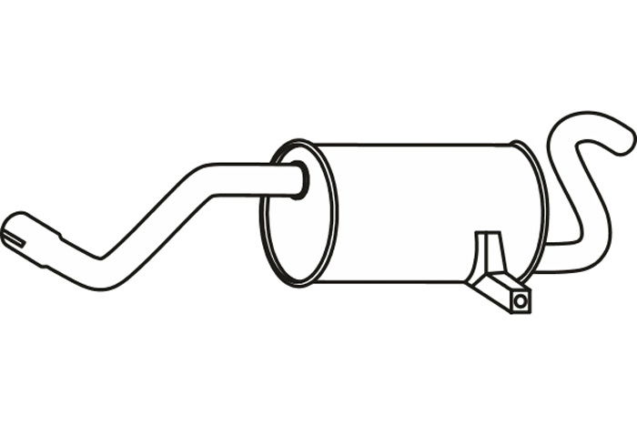 Rear muffler