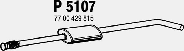 Intermediate muffler