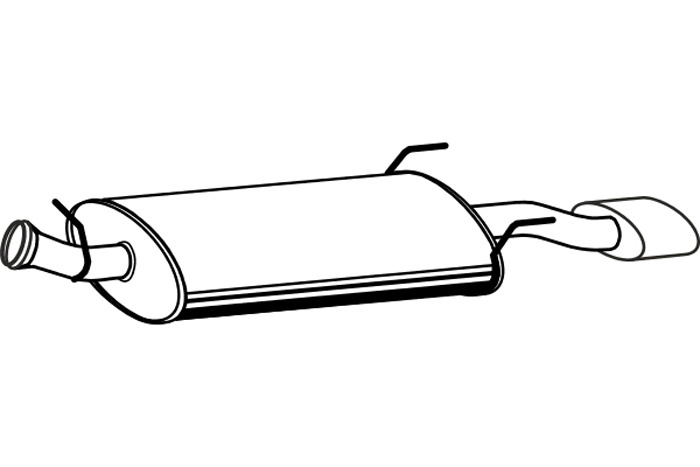 Rear muffler