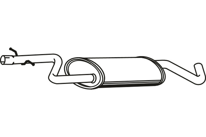 Intermediate muffler