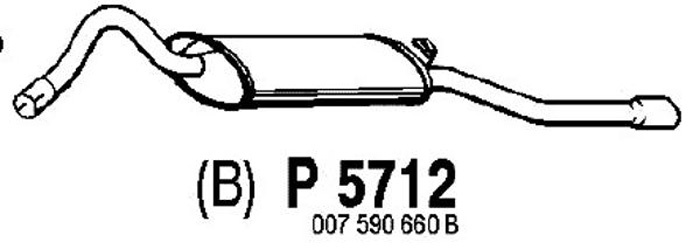 Rear muffler