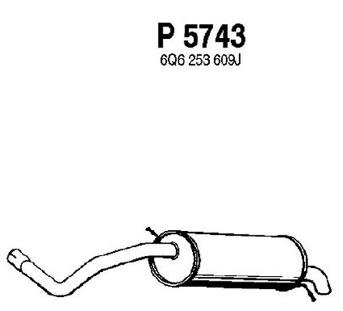 Rear muffler