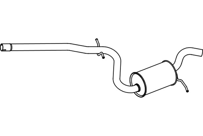Intermediate muffler
