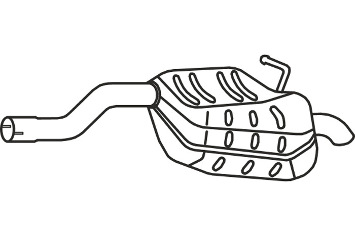 Rear muffler - Replaced by P5760