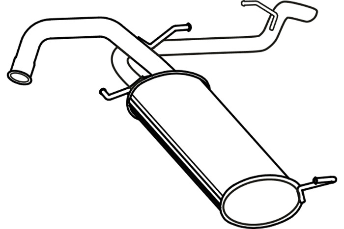 Rear muffler