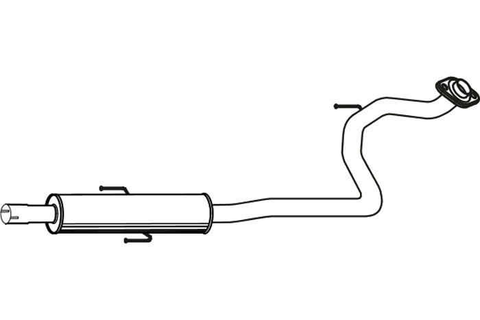 Intermediate muffler