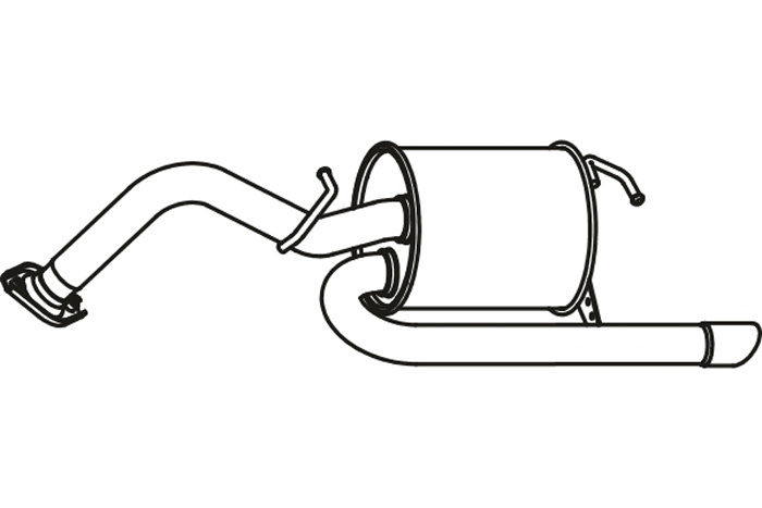 Rear muffler