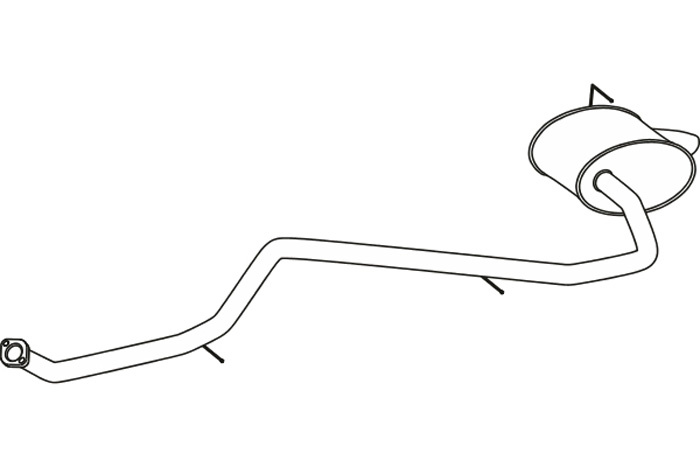 Rear muffler