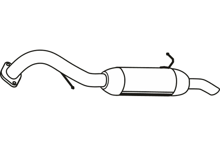 Rear muffler