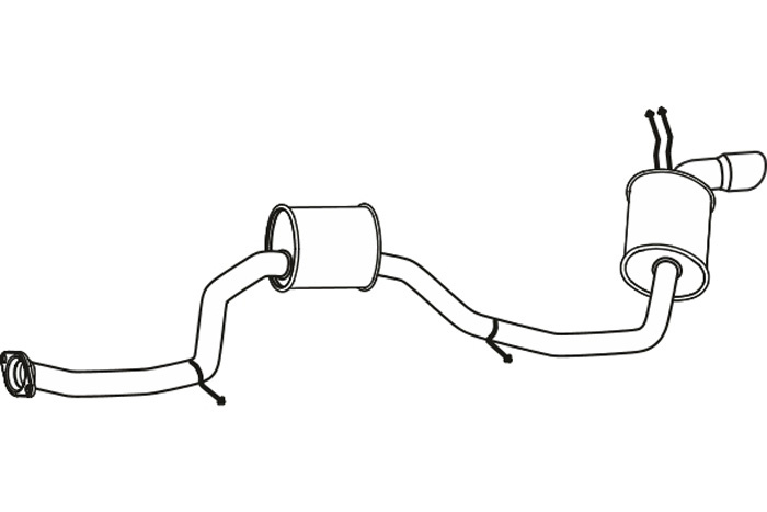 Rear muffler
