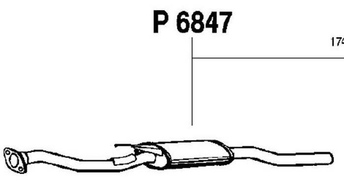 Intermediate muffler