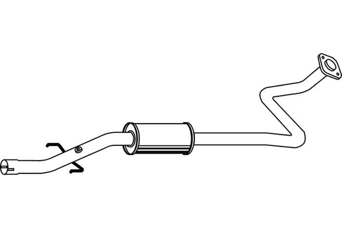 Intermediate muffler