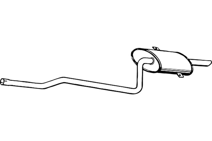 Rear muffler