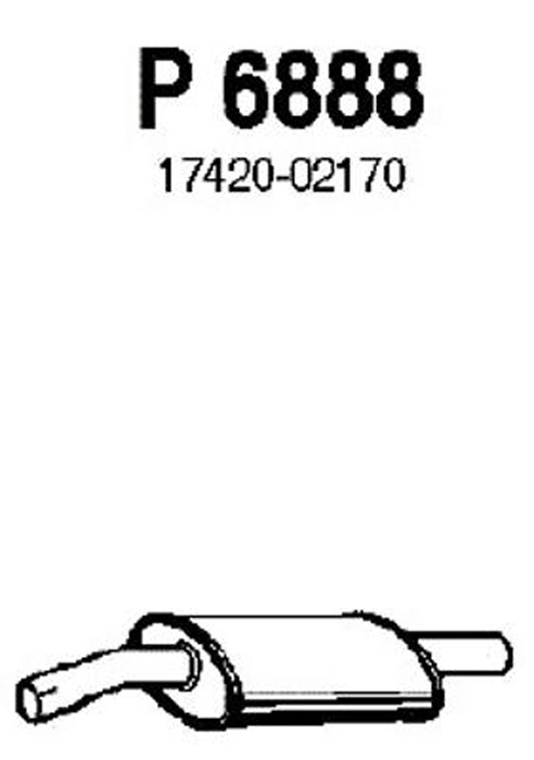 Intermediate muffler Replaced by P6833