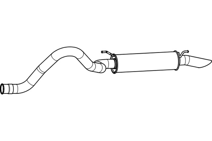 Rear muffler