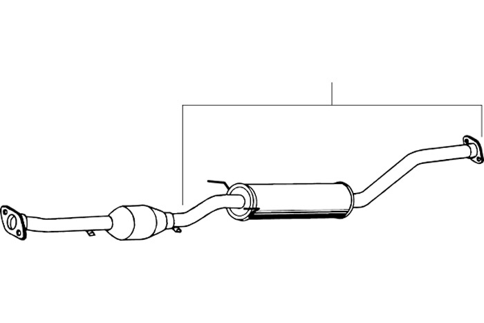 Intermediate muffler