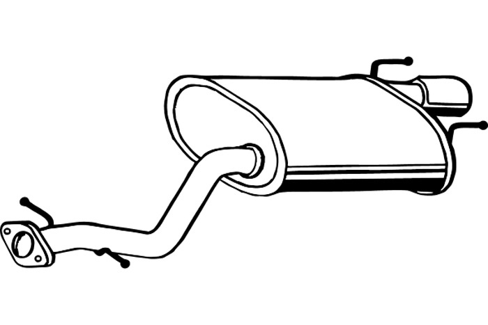Rear muffler