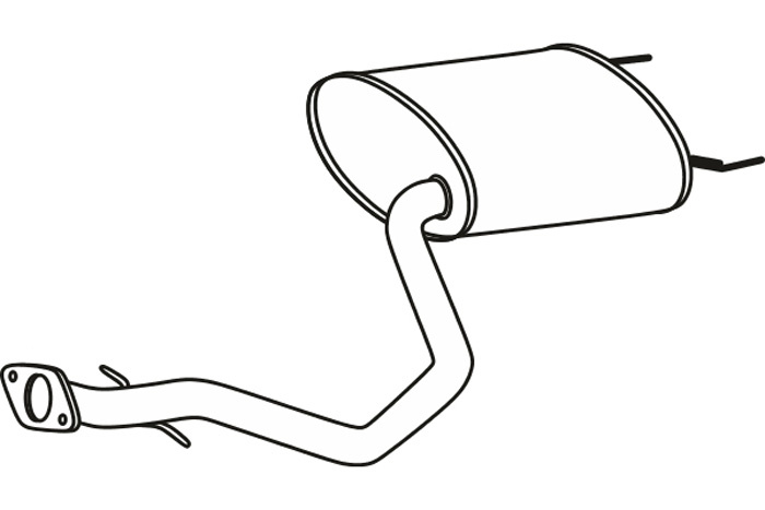 Rear muffler