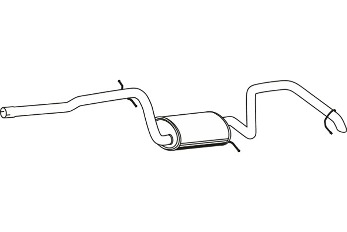 Intermediate muffler