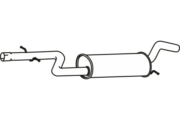 Intermediate muffler