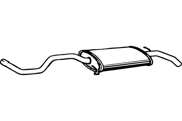 Rear muffler