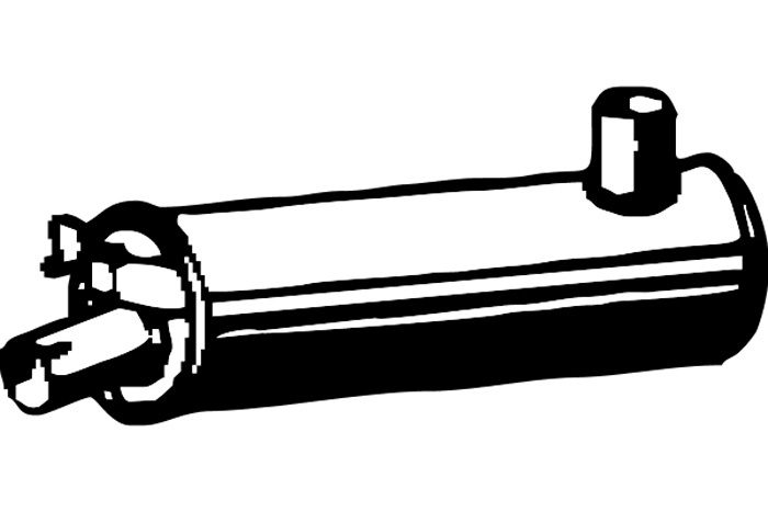 Intermediate muffler
