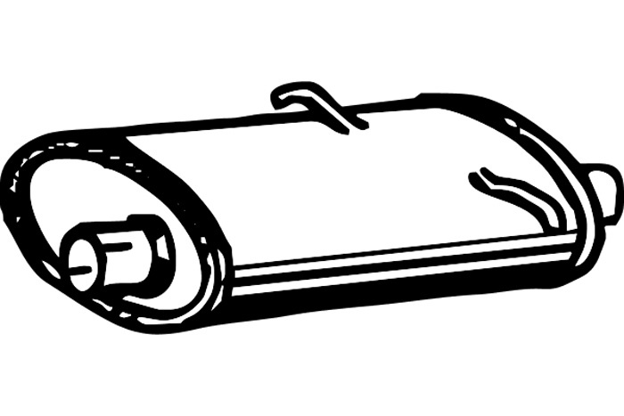 Rear muffler