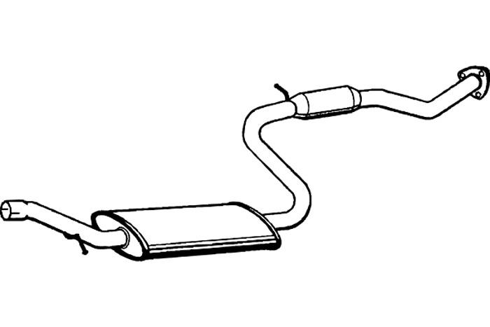 Intermediate muffler