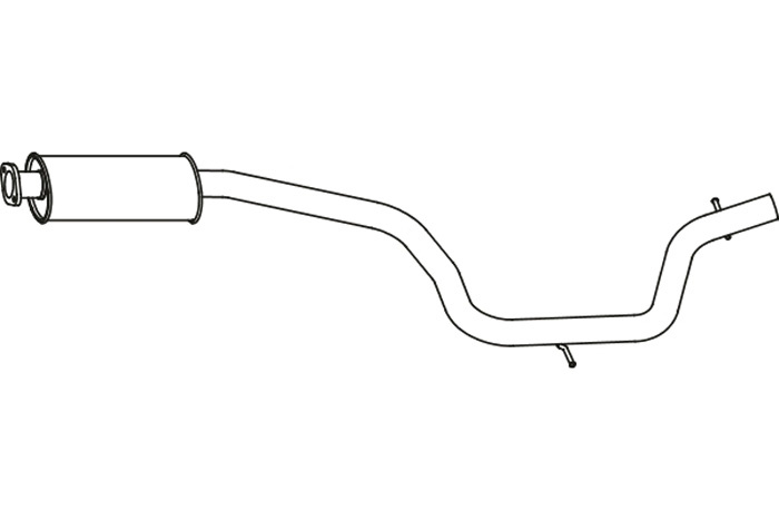 Intermediate muffler