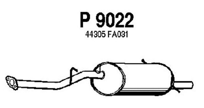 Rear muffler