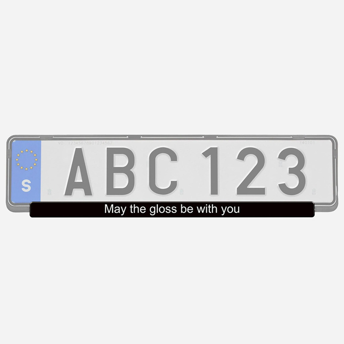 Regskyltslist tershine - May the gloss be with you